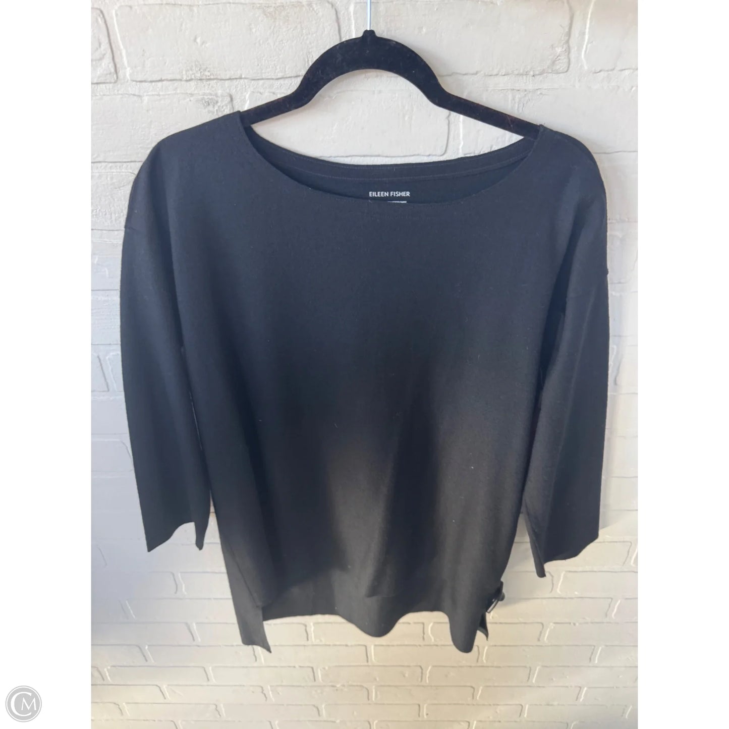 Tunic 3/4 Sleeve By Eileen Fisher In Black, Size: Xs