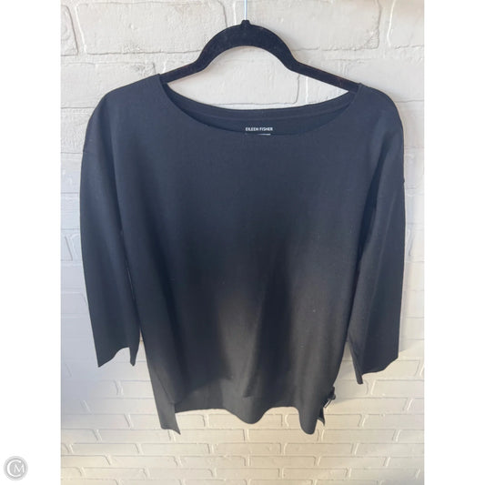 Tunic 3/4 Sleeve By Eileen Fisher In Black, Size: Xs