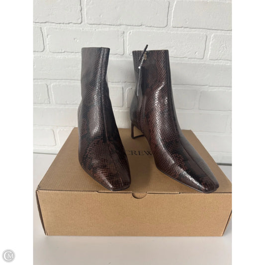 Boots Mid-calf Heels By J. Crew In Snakeskin Print, Size: 7.5