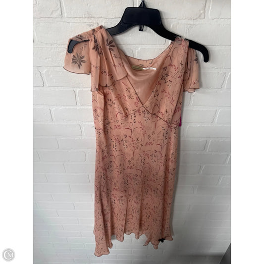 Dress Party Midi By Max Studio In Orange & Tan, Size: M