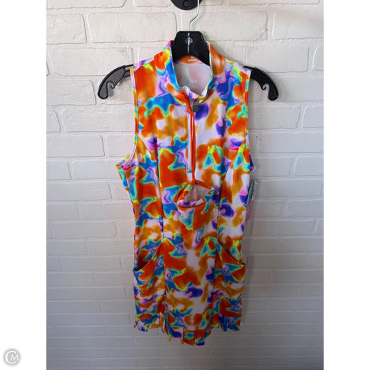 Athletic Dress By Cmc In Orange & White, Size: M