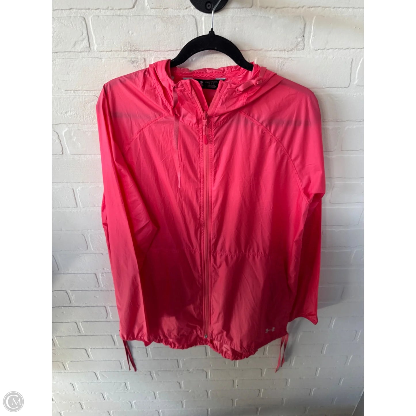 Jacket Windbreaker By Under Armour In Pink, Size: L