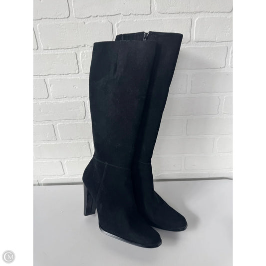 Boots Knee Heels By Newport News In Black, Size: 8