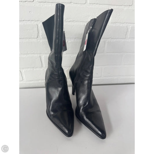 Boots Mid-calf Heels By Amanda Smith In Black, Size: 8.5