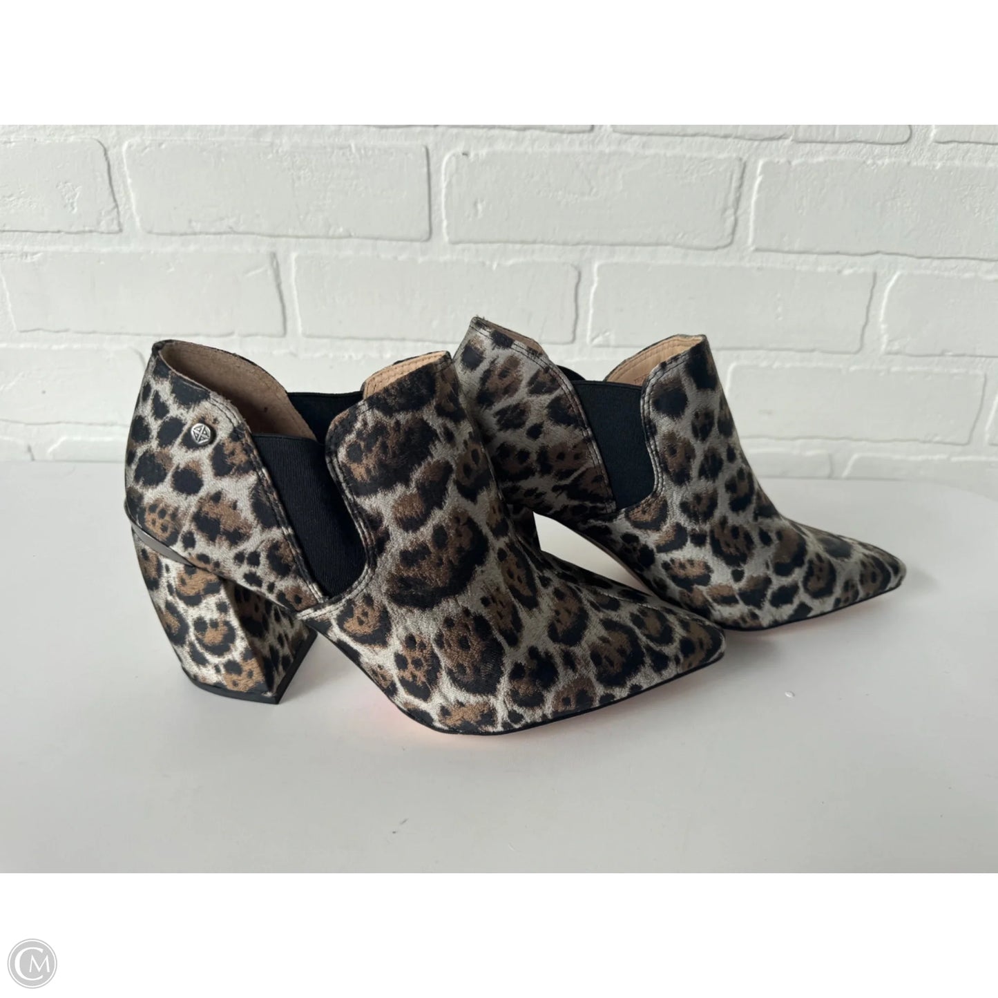 Boots Ankle Heels By Antonio Melani In Brown & Grey, Size: 7.5