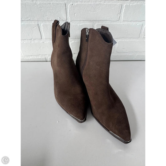 Boots Ankle Heels By Marc Fisher In Brown, Size: 7.5