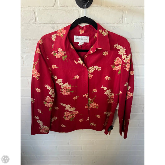 Jacket Other By Jones New York In Red & Tan, Size: L