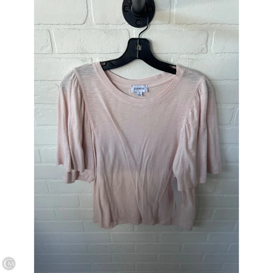 Top Short Sleeve By Evereve In Pink, Size: M
