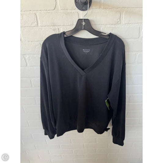 Athletic Top Long Sleeve Crewneck By Athleta In Black, Size: L