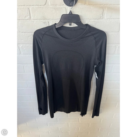 Athletic Top Long Sleeve Crewneck By Lululemon In Black, Size: M