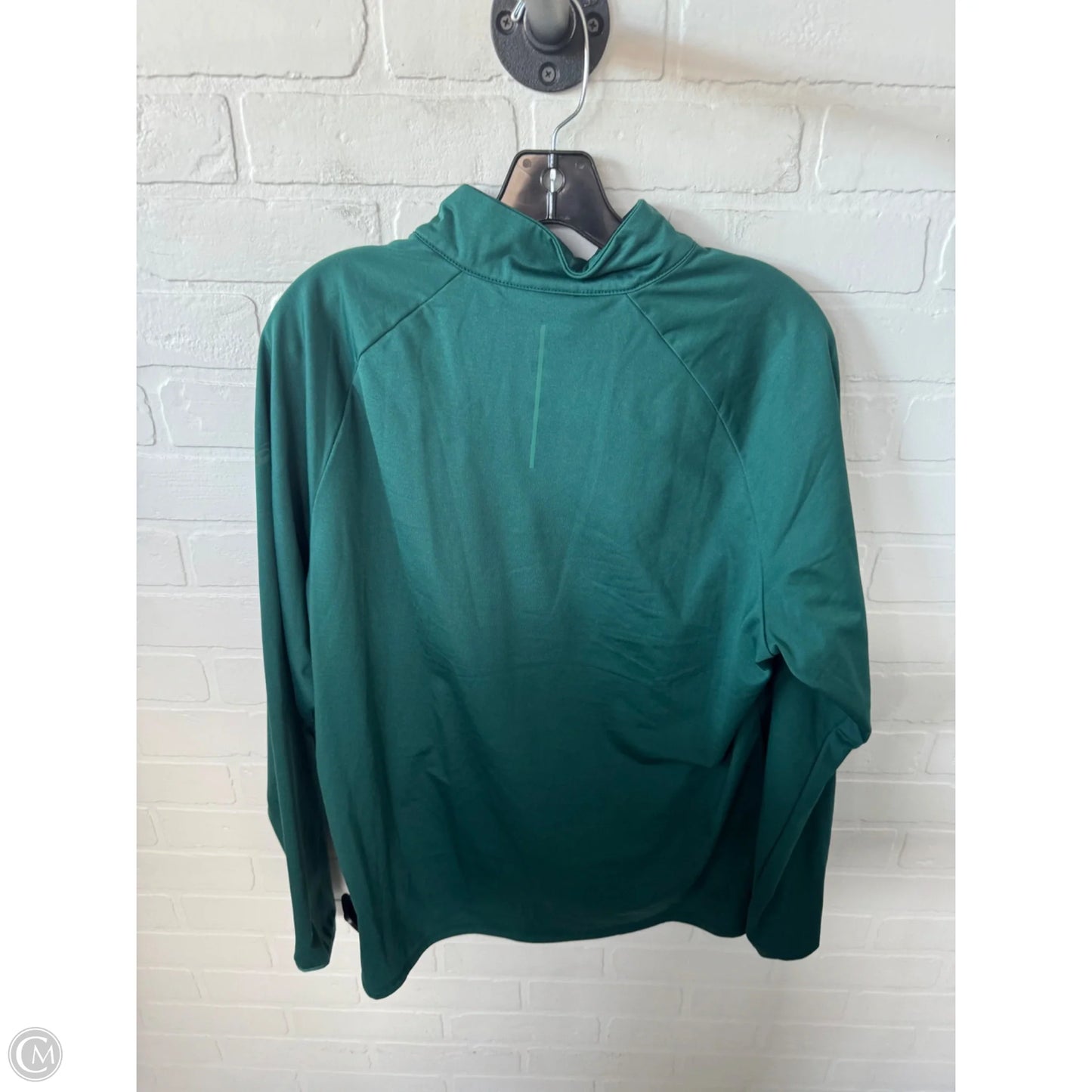 Athletic Sweatshirt Collar By Asics In Green, Size: Xl
