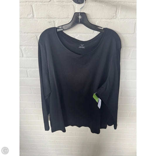 Top Long Sleeve Basic By Cj Banks In Black, Size: 3x
