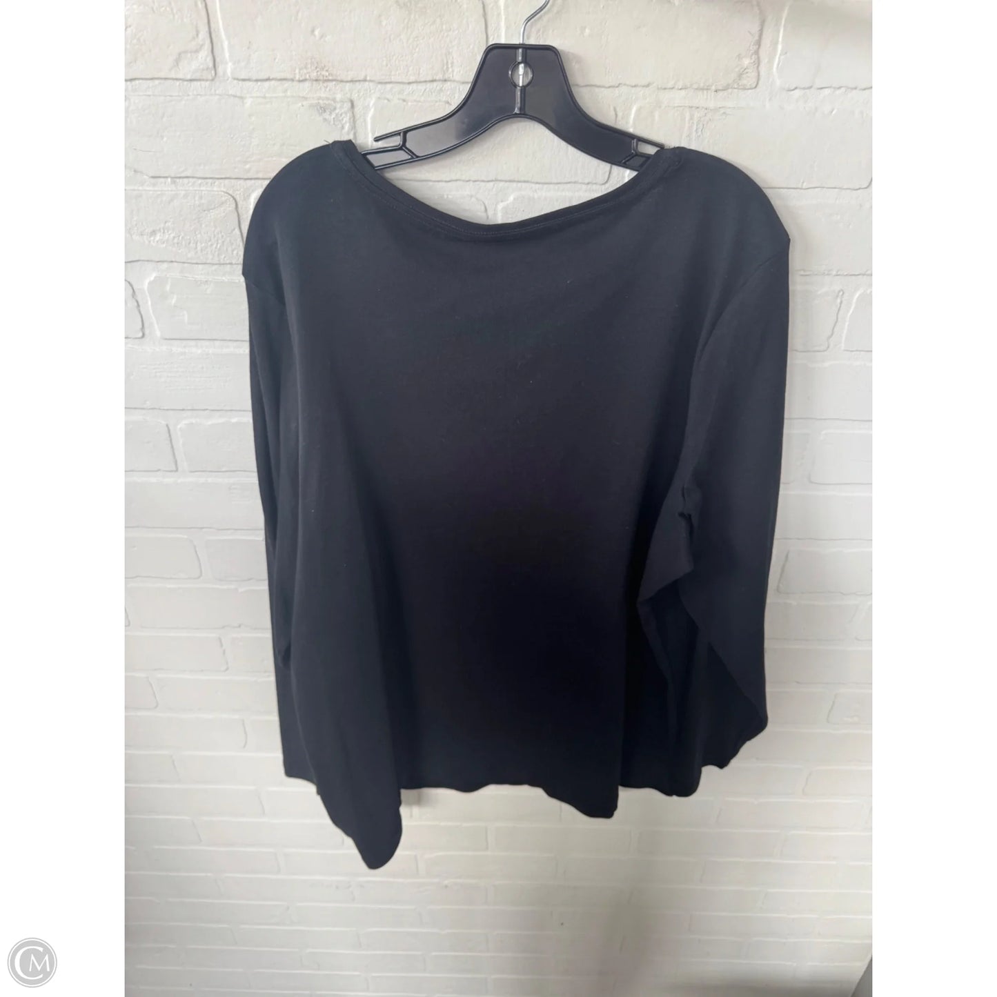 Top Long Sleeve Basic By Cj Banks In Black, Size: 3x