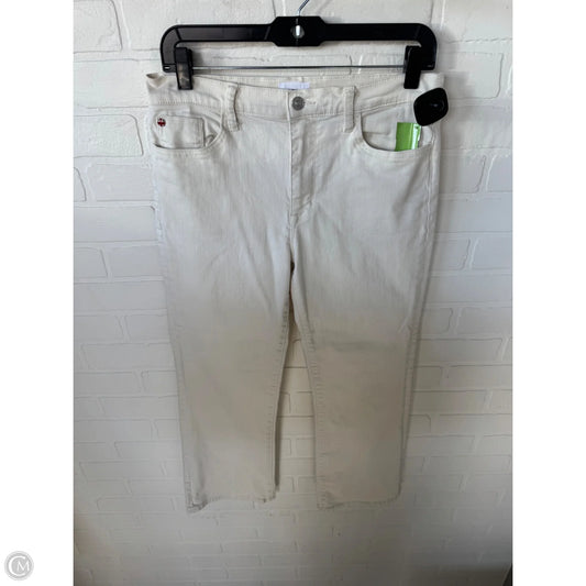 Jeans Wide Leg By Hudson In Cream & Yellow, Size: 8