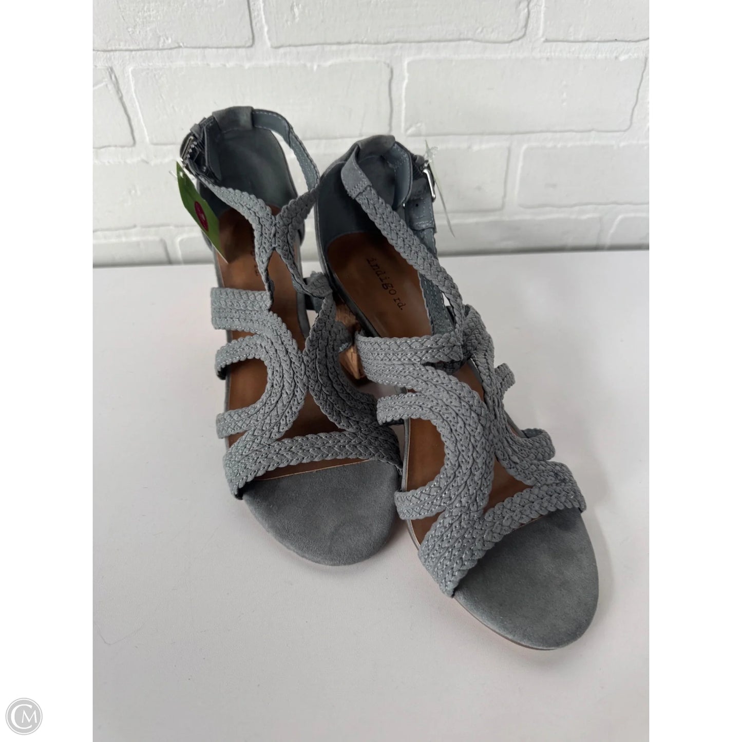 Sandals Heels Block By Indigo Rd In Grey, Size: 9