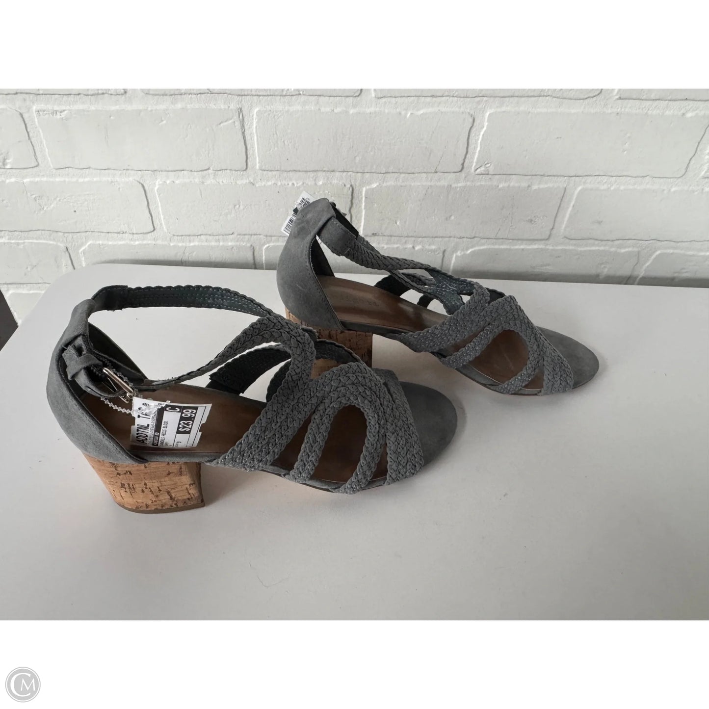 Sandals Heels Block By Indigo Rd In Grey, Size: 9