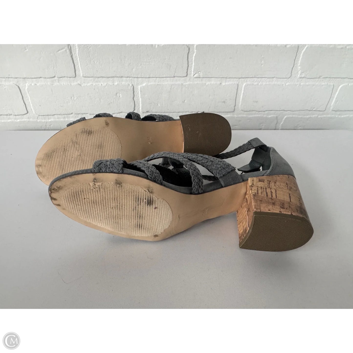 Sandals Heels Block By Indigo Rd In Grey, Size: 9