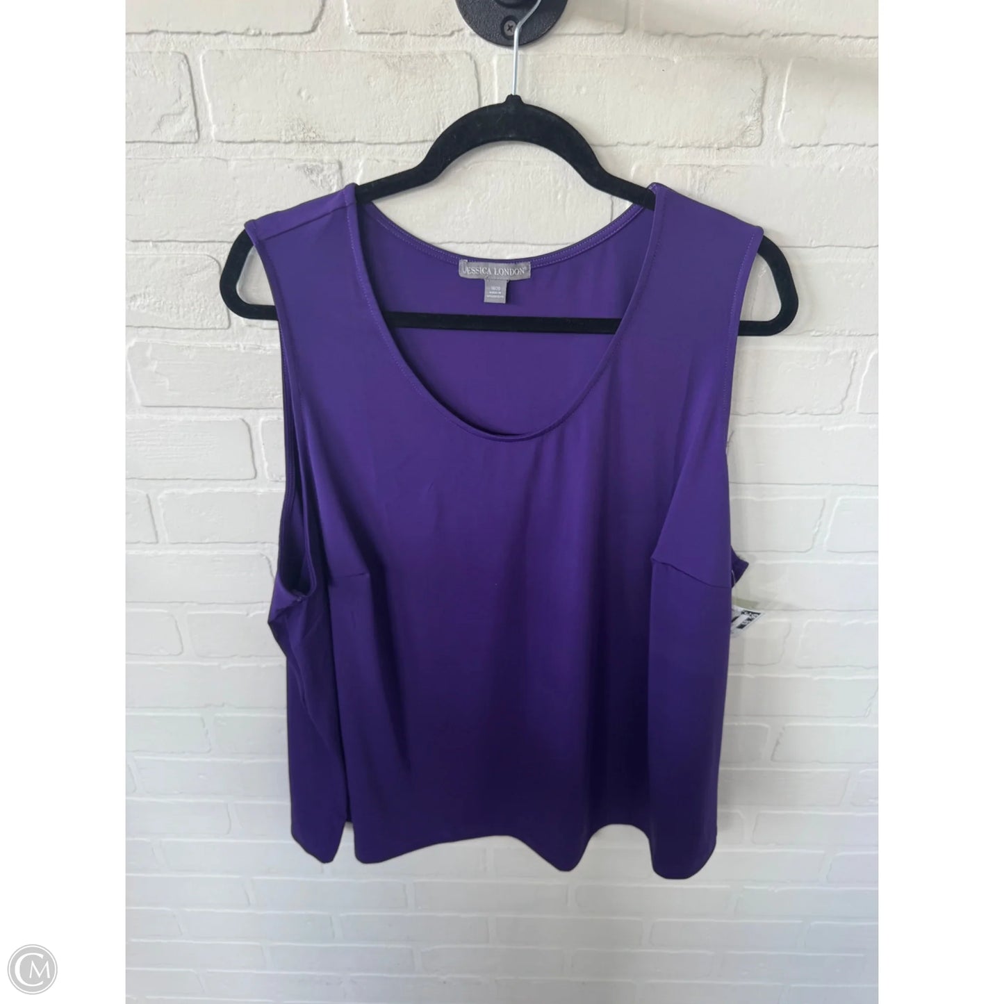 Top Sleeveless By Jessica London In Purple, Size: 1x
