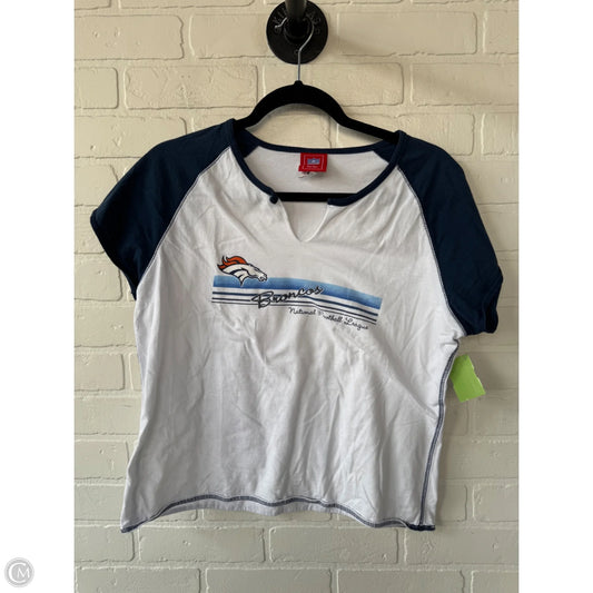 Top Short Sleeve By Nfl In Blue & White, Size: L