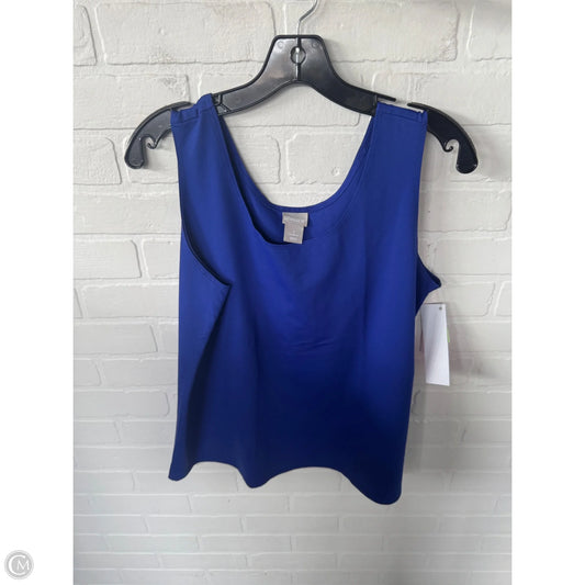 Top Sleeveless By Chicos In Blue, Size: Xl