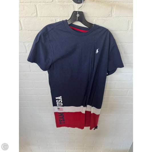 Dress Casual Short By Polo Ralph Lauren In Blue & Red & White, Size: M