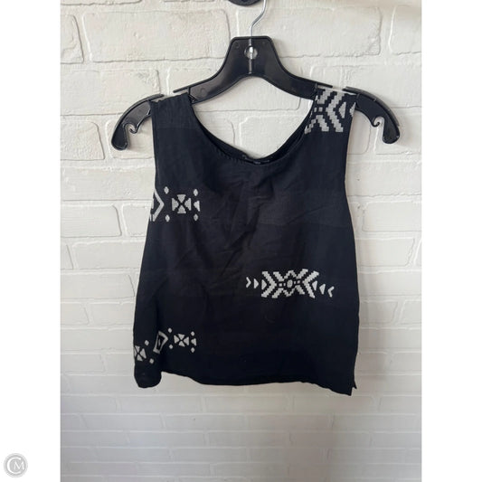 Top Sleeveless By Eileen Fisher In Black & Grey, Size: S