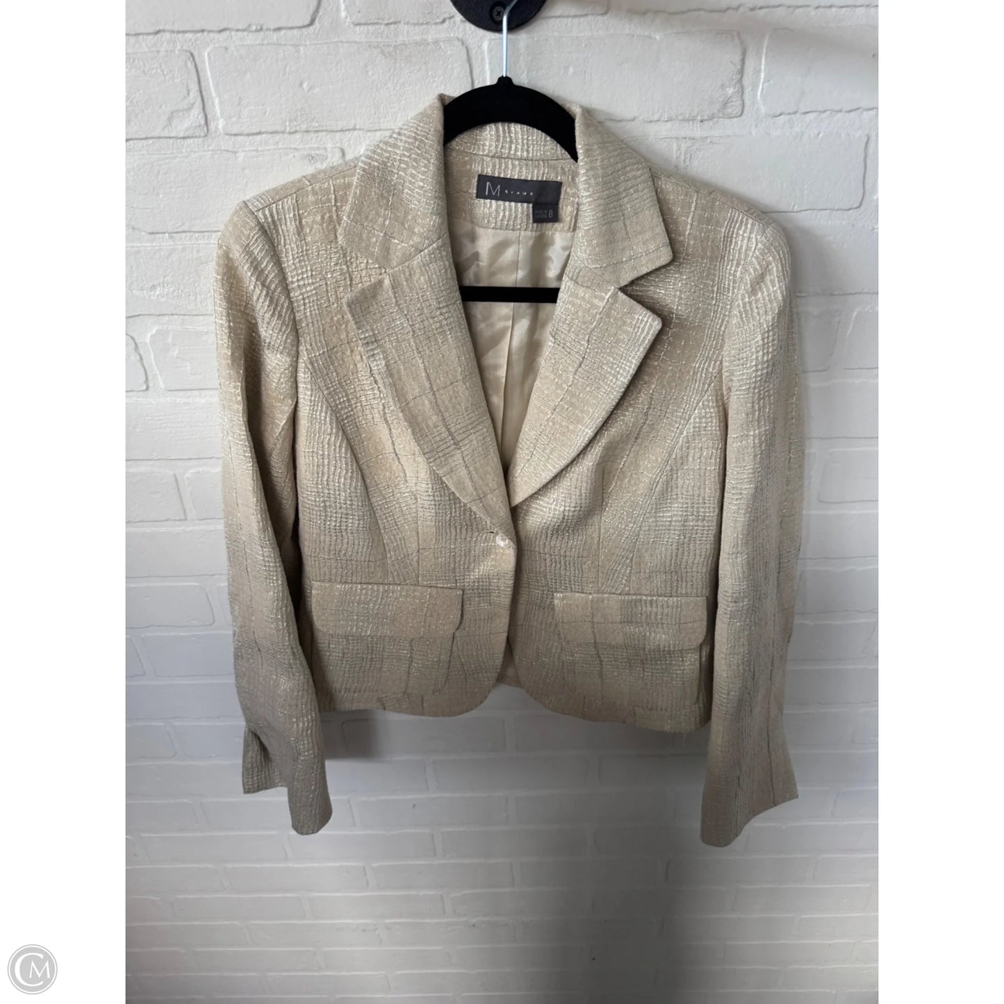 Blazer By Clothes Mentor In Gold, Size: M