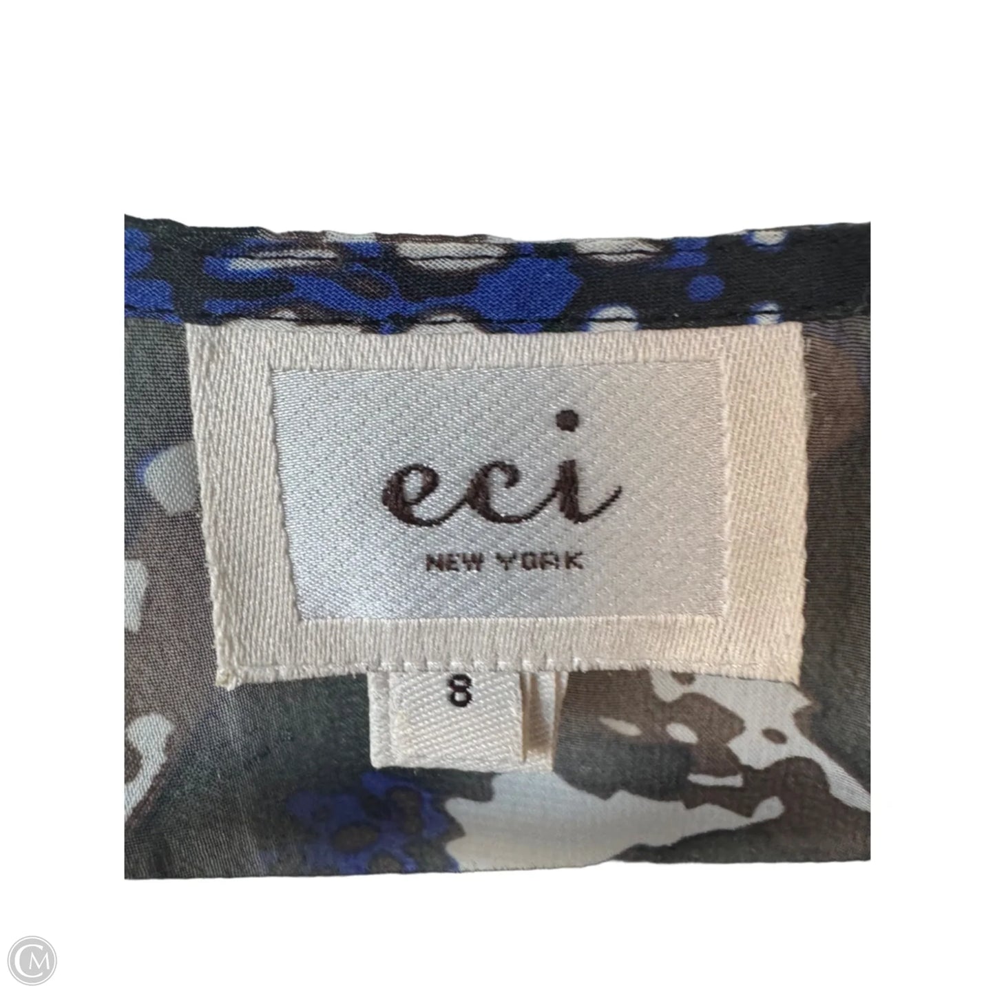 Top Short Sleeve By Eci In Blue & Green, Size: M