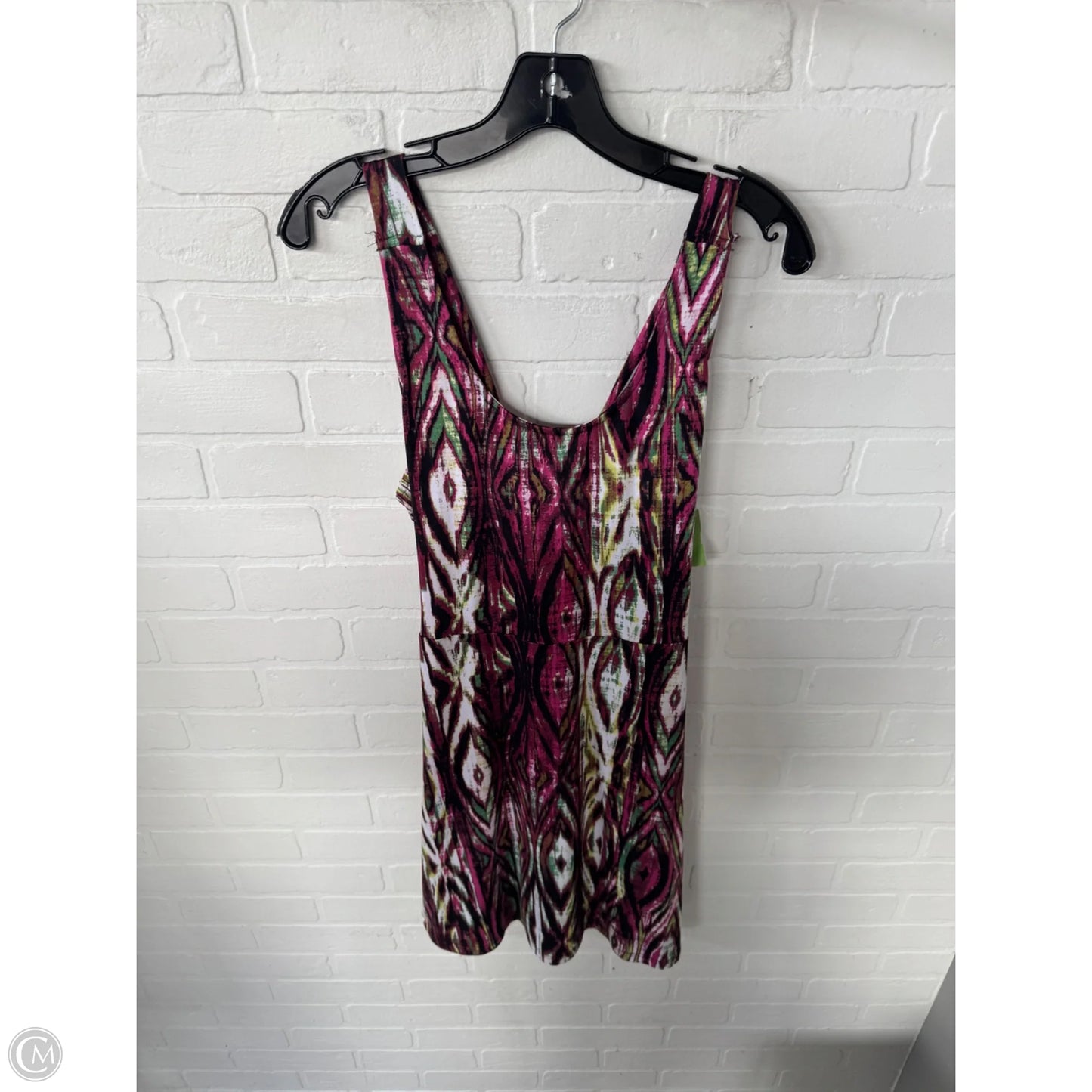 Dress Casual Short By Cme In Green & Pink, Size: M