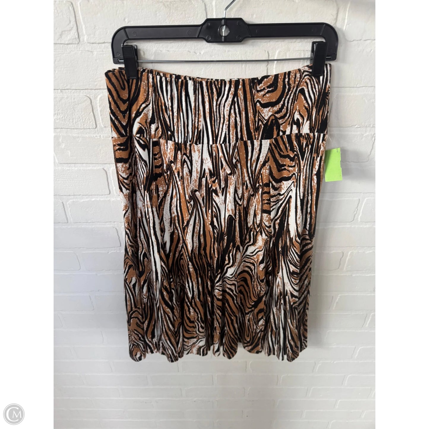Skirt Midi By Grace Elements In Tan & White, Size: 4