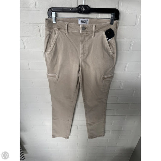 Jeans Straight By Paige In Tan Denim, Size: 4