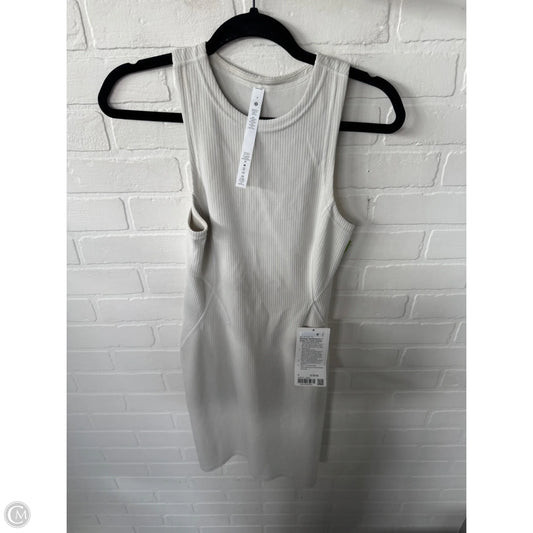 Athletic Dress By Lululemon In Cream & Grey, Size: S