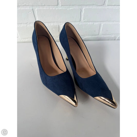 Shoes Heels Stiletto By Cme In Blue & Gold, Size: 8