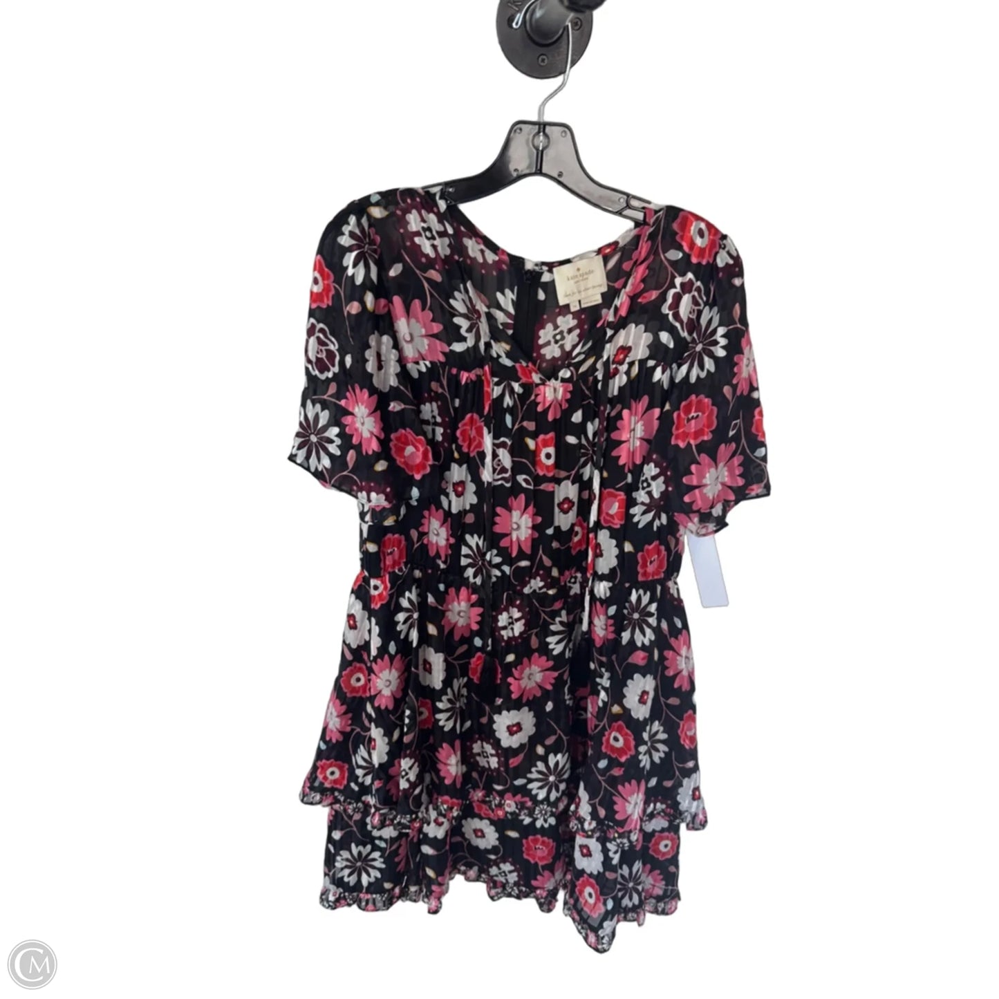 Dress Designer By Kate Spade In Black & Pink, Size: L