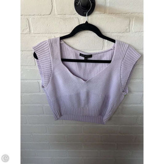 Sweater Short Sleeve By Blu Pepper In Purple, Size: M