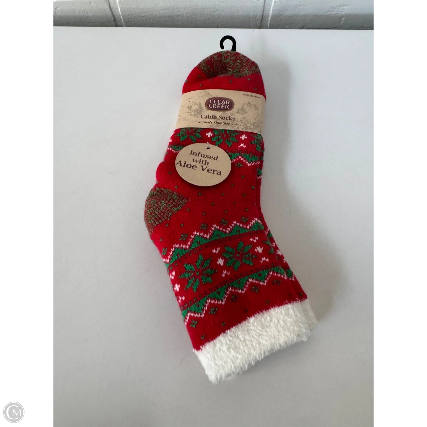 Socks By Clothes Mentor In Red & White, Size: Osfm