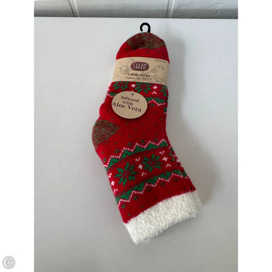 Socks By Clothes Mentor In Red & White, Size: Osfm