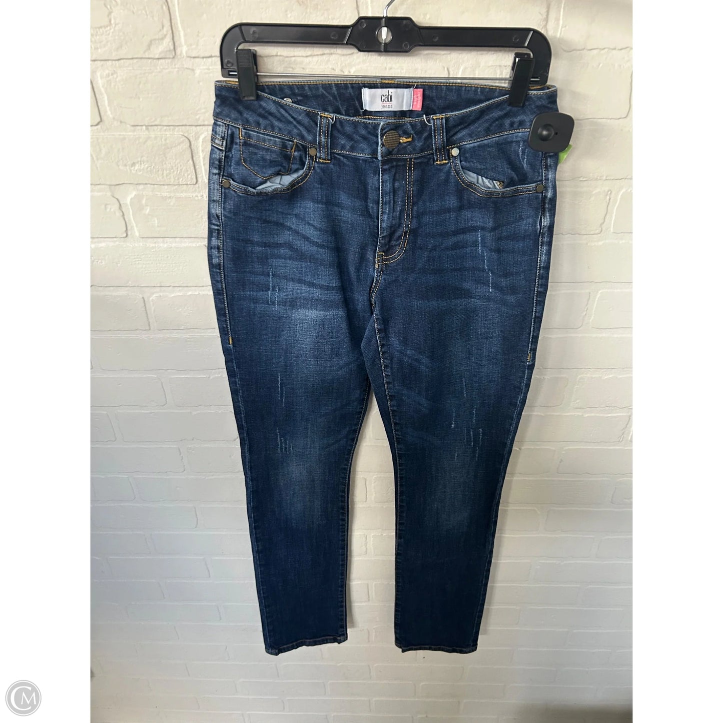 Jeans Straight By Cabi In Blue Denim, Size: 4