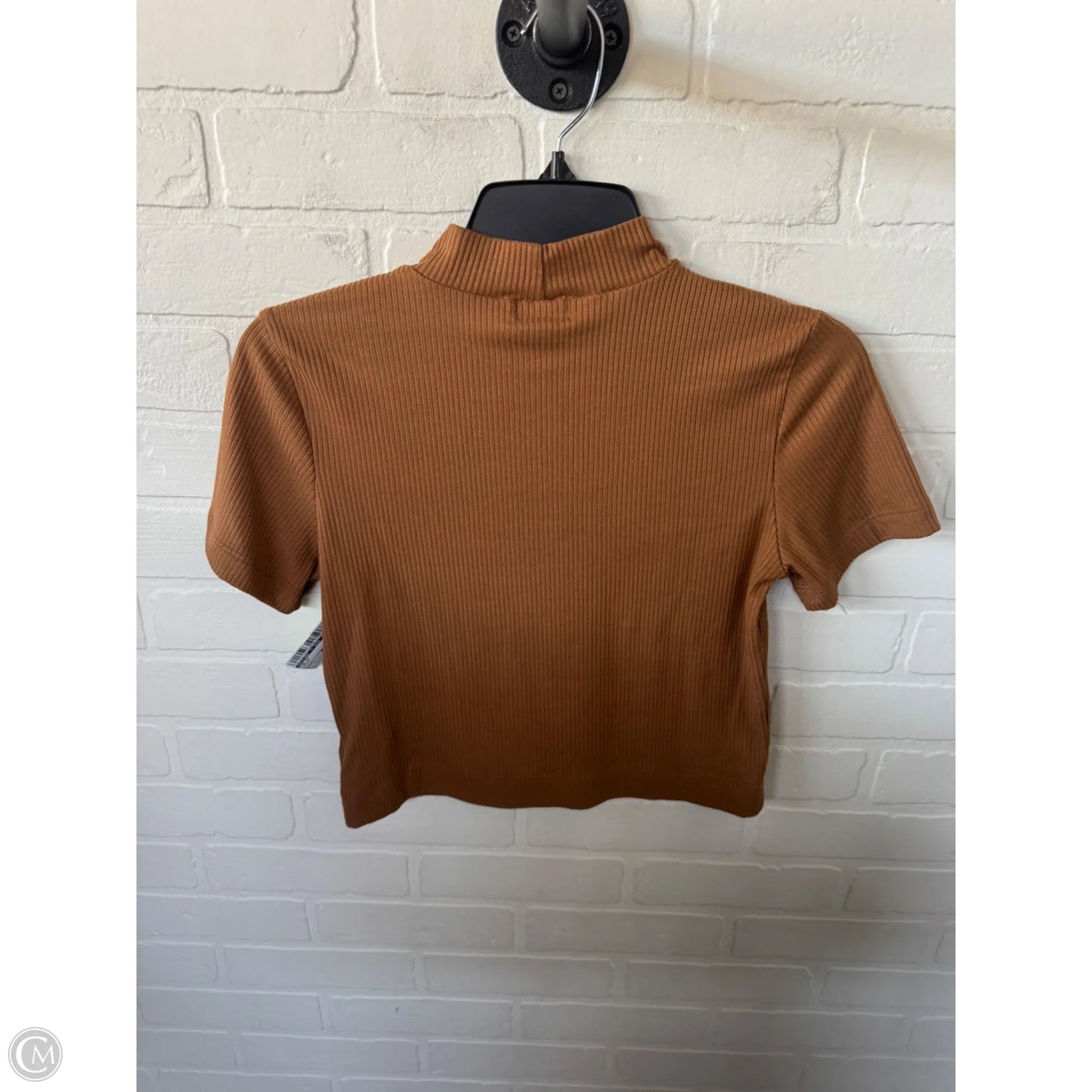 Top Short Sleeve By Original Ty Wear In Brown, Size: L