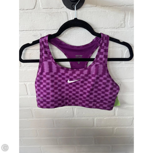 Athletic Bra By Nike In Purple, Size: M