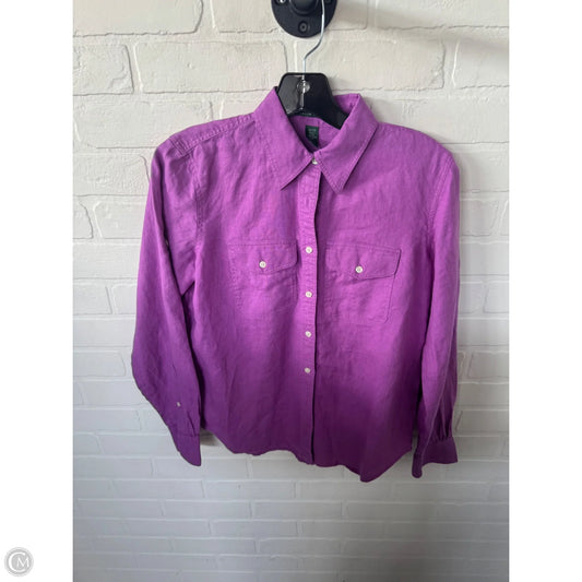 Top Long Sleeve By Lauren By Ralph Lauren In Purple, Size: Xs