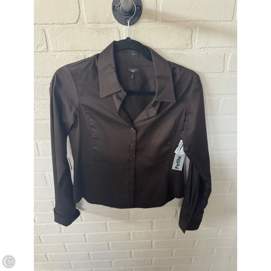 Blouse Long Sleeve By Talbots In Brown, Size: Xsp