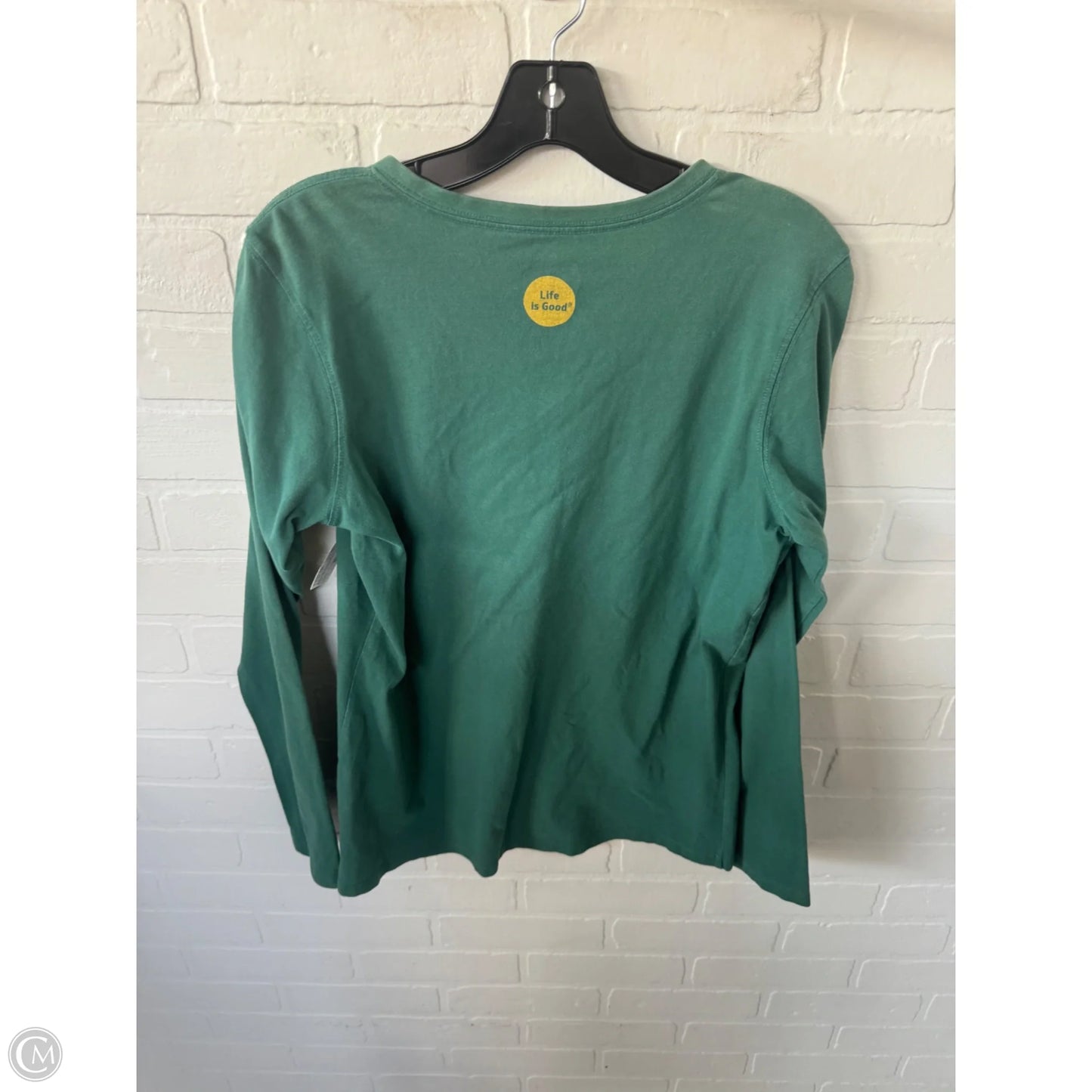 Top Long Sleeve Basic By Life Is Good In Green, Size: M