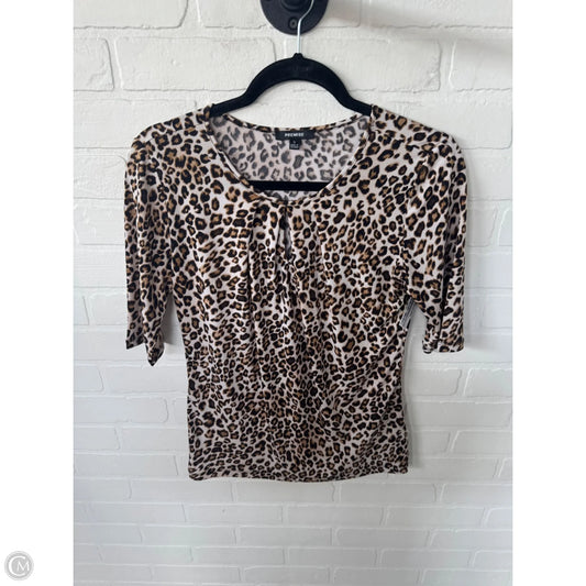Top Short Sleeve By Premise In Animal Print, Size: S
