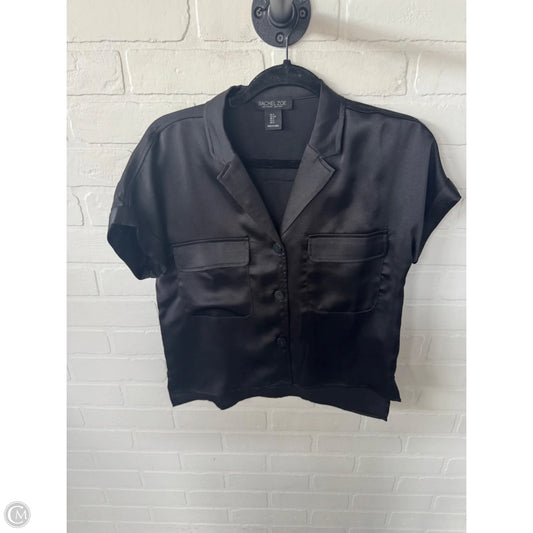 Blouse Short Sleeve By Rachel Zoe In Black, Size: S