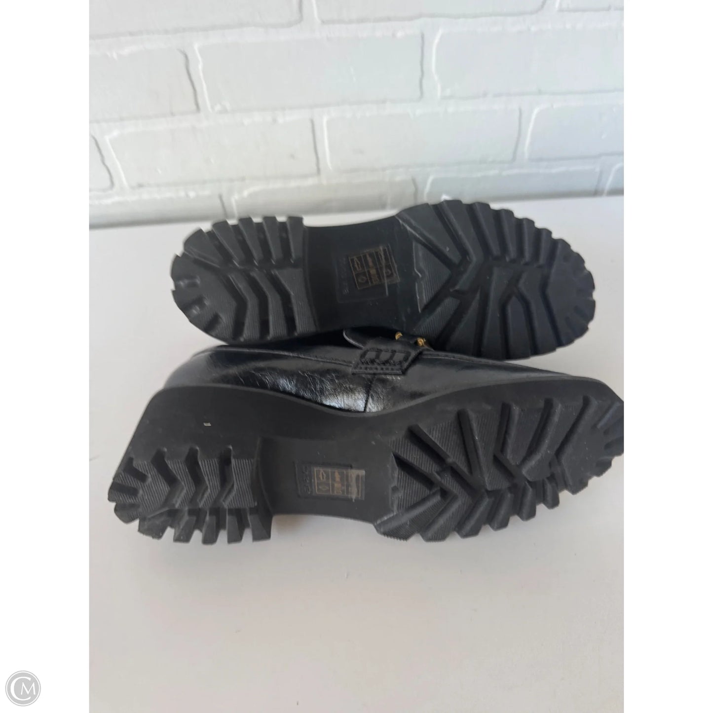 Shoes Heels Block By Dolce Vita In Black & Gold, Size: 8