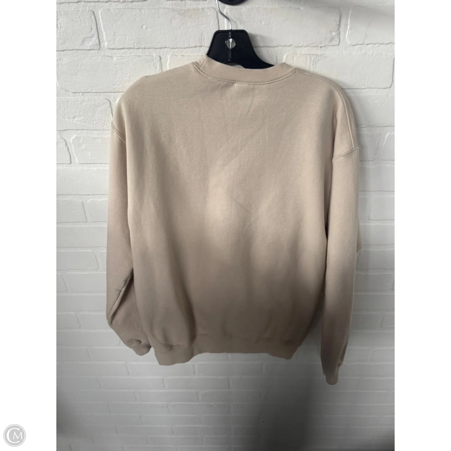 Sweatshirt Crewneck By Clothes Mentor In Tan, Size: M