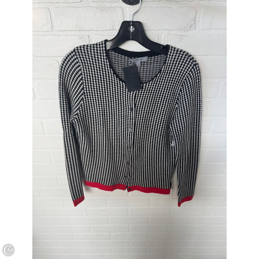 Sweater Cardigan By Classiques Entier In Black & White, Size: Xs