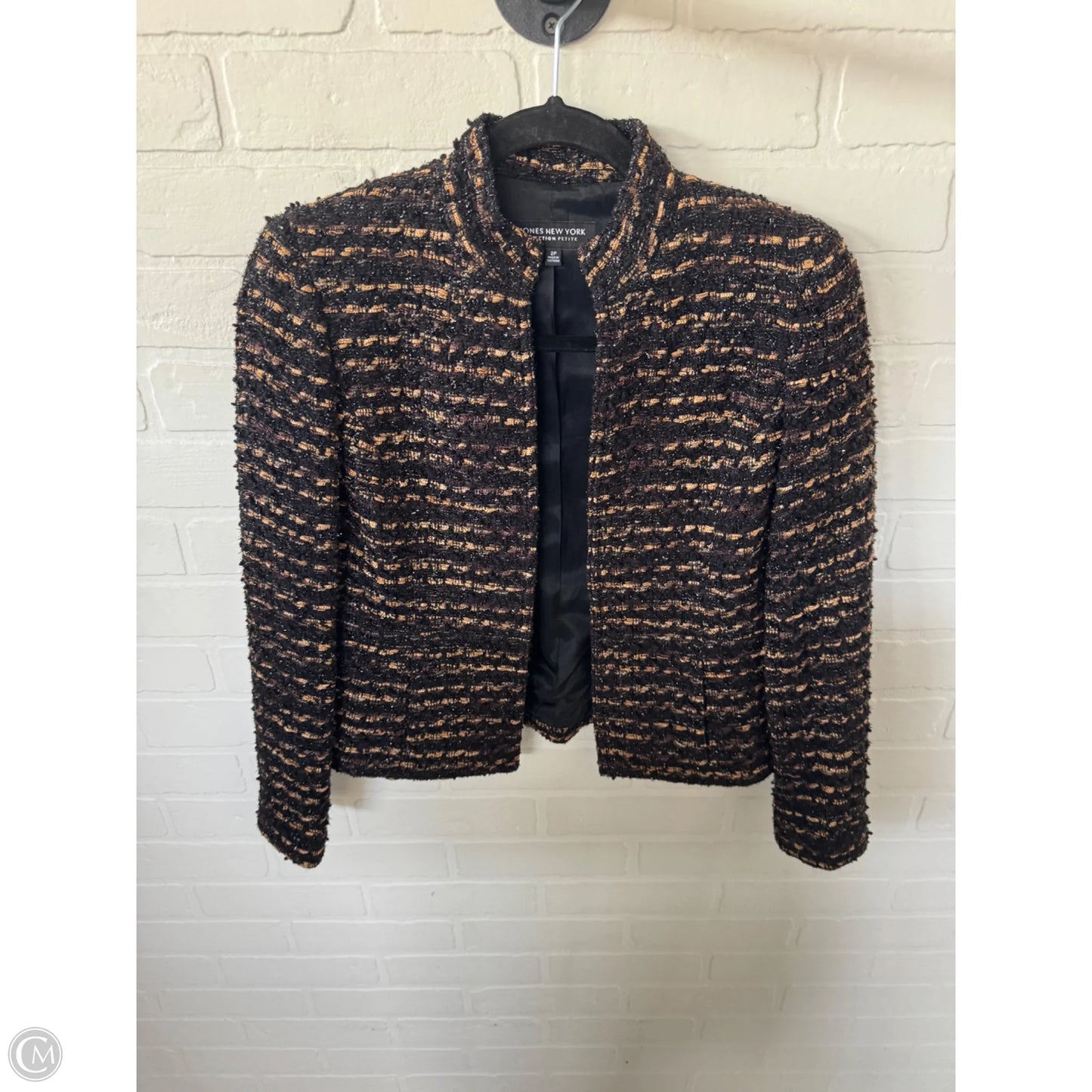 Blazer By Jones New York In Black & Gold, Size: Xsp