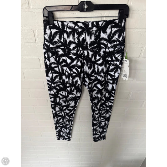 Athletic Leggings Capris By Love & Sports In Black & White, Size: 8